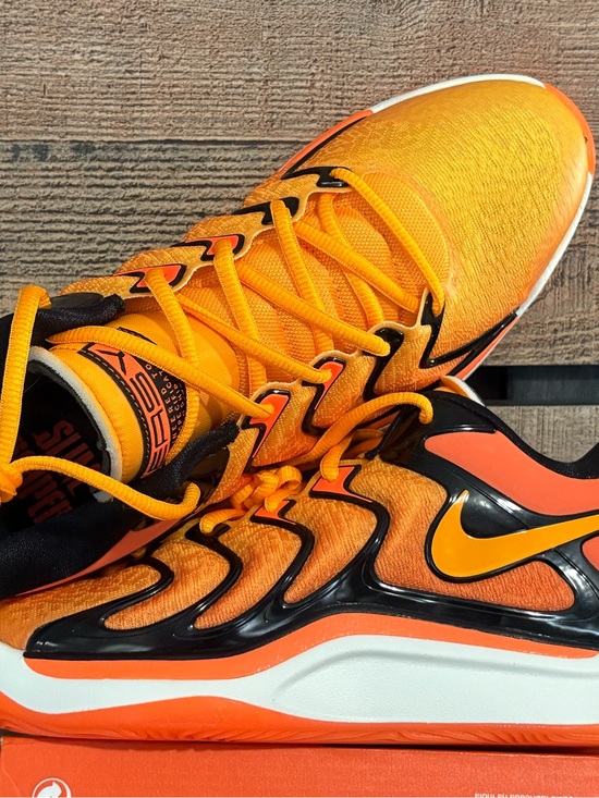 Nike Orange, Black & White Kevin Durant basketball Sneakers main image 6